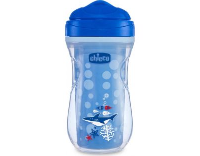 Chicco Hrneček Active termo s tvrdým pítkem 200 ml modrý žralok