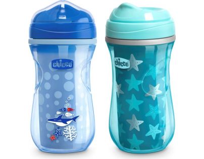 Chicco Hrneček Active termo s tvrdým pítkem 200 ml modrý žralok