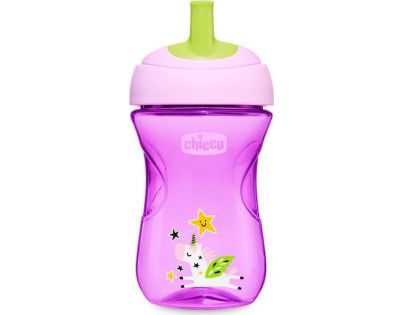 Chicco Hrneček Advanced s brčkovým náustkem 266 ml fialový 12 m+