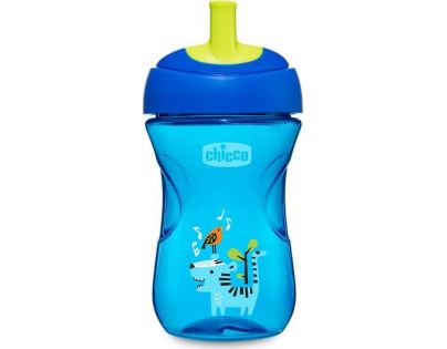 Chicco Hrneček Advanced s brčkovým náustkem 266 ml modrý 12 m+