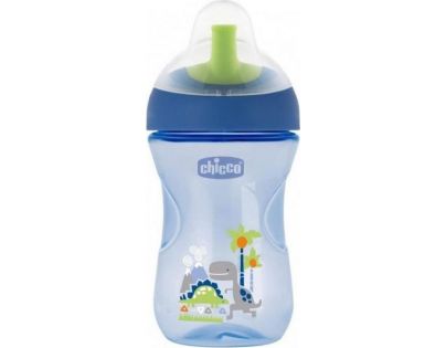 Chicco Hrneček Pokročilý s brčkem 266 ml modrý