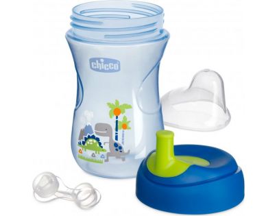 Chicco Hrneček Pokročilý s brčkem 266 ml modrý