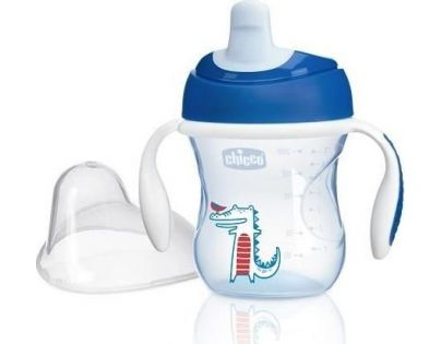 Chicco Hrneček Trénujeme s držadly 200 ml modrý
