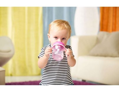 Chicco Hrneček Trénujeme s držadly 200 ml růžový