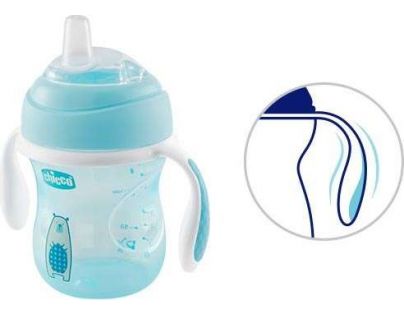 Chicco Hrneček Učíme se s držadly 200 ml modrý