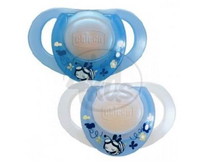 CHICCO 01750 Šidítko kaučuk 0+, MODRÉ, 2ks