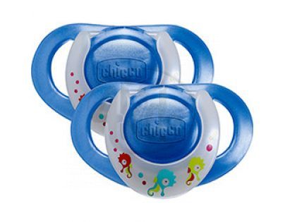 CHICCO 01771 Šidítko silikon 4+, MODRÉ, 2 ks