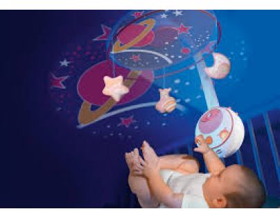 Chicco Kolotoč nad postýlku Magic Stars růžový