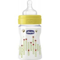 Chicco Láhev bez BPA Well-Being silikonový dudlík normální 150 ml žlutá 2