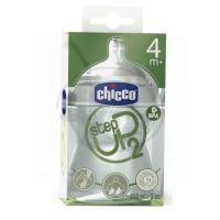 CHICCO 60071.10 Láhev plast 250 ml, silik.d., 4+ 2