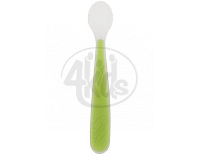CHICCO 06828.50 Lžička silikon Soft 6+ ZELENÁ