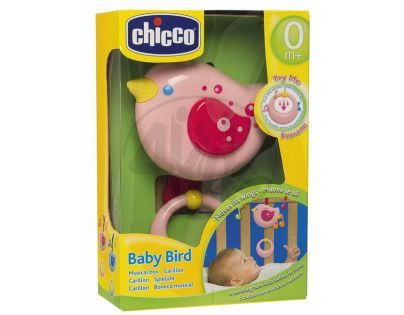 CHICCO Ptáček natahovací růžový