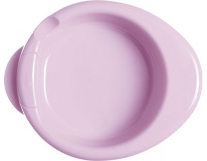 Chicco Set jídelní - talíř, lžička, sklenka - růžový
