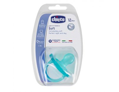 Chicco Šidítko Physio Soft celosilikónové 12 m+ zelené