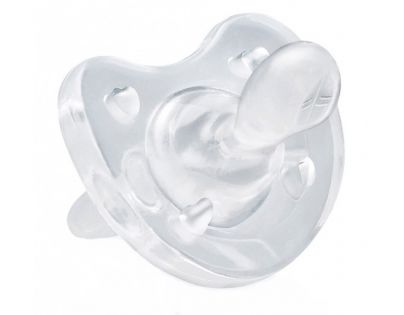 Chicco Šidítko Physio Soft celosilikonové 6-12 m bílý