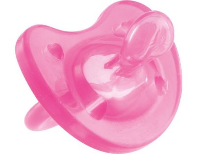 Chicco Šidítko Physio Soft celosilikonové 6-12 m růžové