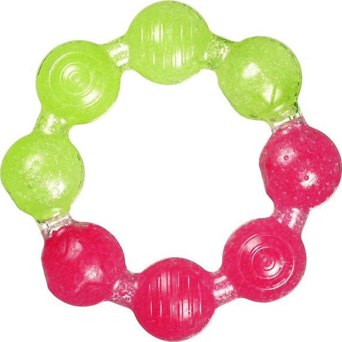Chladivé gelové kousátko kroužek Munchkin - Růžovo-zelená