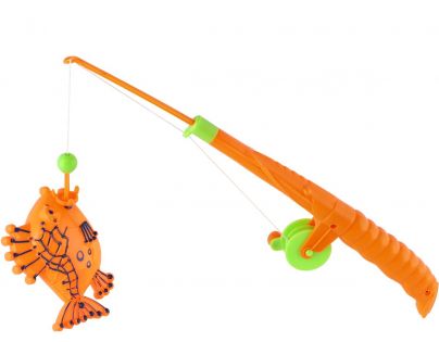 Teddies Chytání rybiček magnetická hra oranžový prut
