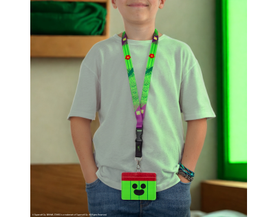 Cinereplicas Brawl Stars šňůrka na krk s pouzdrem na kartu Spike