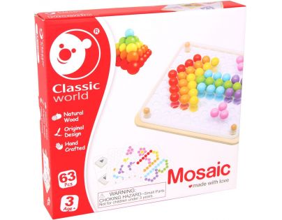 Classic world Mozaika kuličková 63 ks dřevo s předlohami