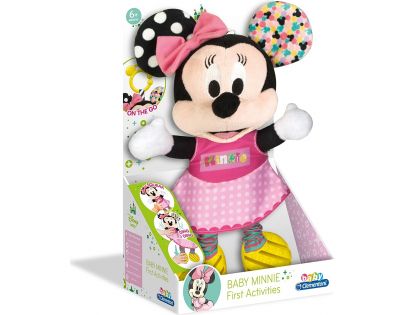 Clementoni Baby Minnie plyšová se zvuky a úchytem 25cm