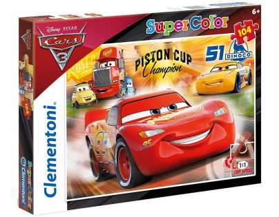 Clementoni Cars Puzzle Supercolor 104 dílků