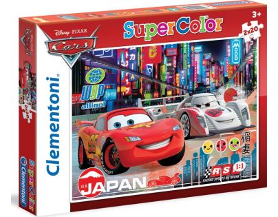 Clementoni Cars Puzzle Supercolor Auta 2 x 20 dílků