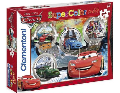 Clementoni Cars Supercolor Auta Puzzle Maxi 24 dílků