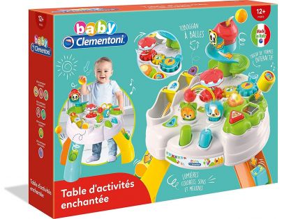 Clementoni Clemmy baby Veselý hrací stolek s kostkami a zvířátky