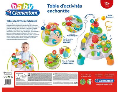 Clementoni Clemmy baby Veselý hrací stolek s kostkami a zvířátky