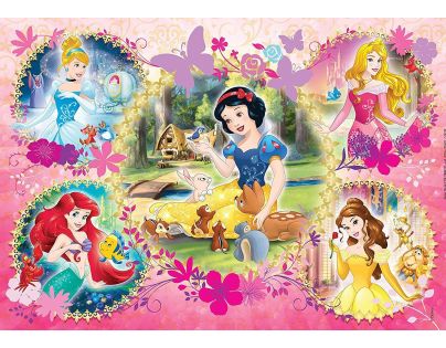 Clementoni Disney Glitter Princess Supercolor Puzzle 104 dílků