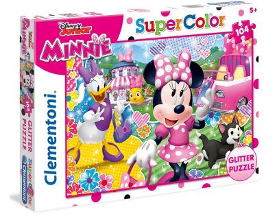 Clementoni Disney Minnie Puzzle Supercolor Glitter 104 dílků