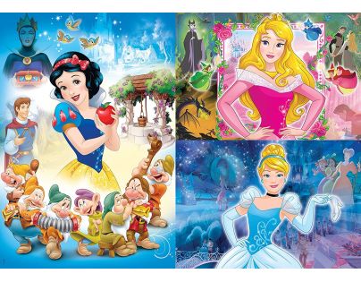Clementoni Puzzle Supercolor Disney Princezny 3 x 48 dílků