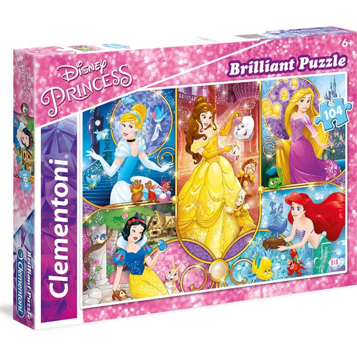 Clementoni Disney Princess Puzzle Brilliant 104 dílků