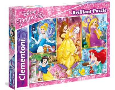 Clementoni Disney Princess Puzzle Brilliant 104 dílků