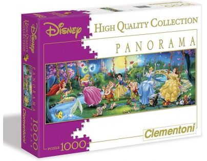 Clementoni Disney Puzzle Panorama Princezny na houpačkách 1000d