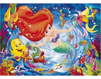 Clementoni Disney Princess Puzzle Supercolor Malá mořská víla 104 dílků