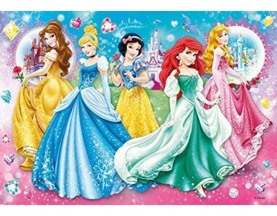 Clementoni Disney Princess Supercolor Jewels Princezny Puzzle 104 dílků