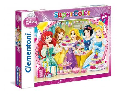 Clementoni Disney Princess Supercolor Puzzle 104 dílků