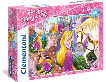 Clementoni Disney Princess Supercolor Puzzle Maxi Na Vlásku 24 dílků