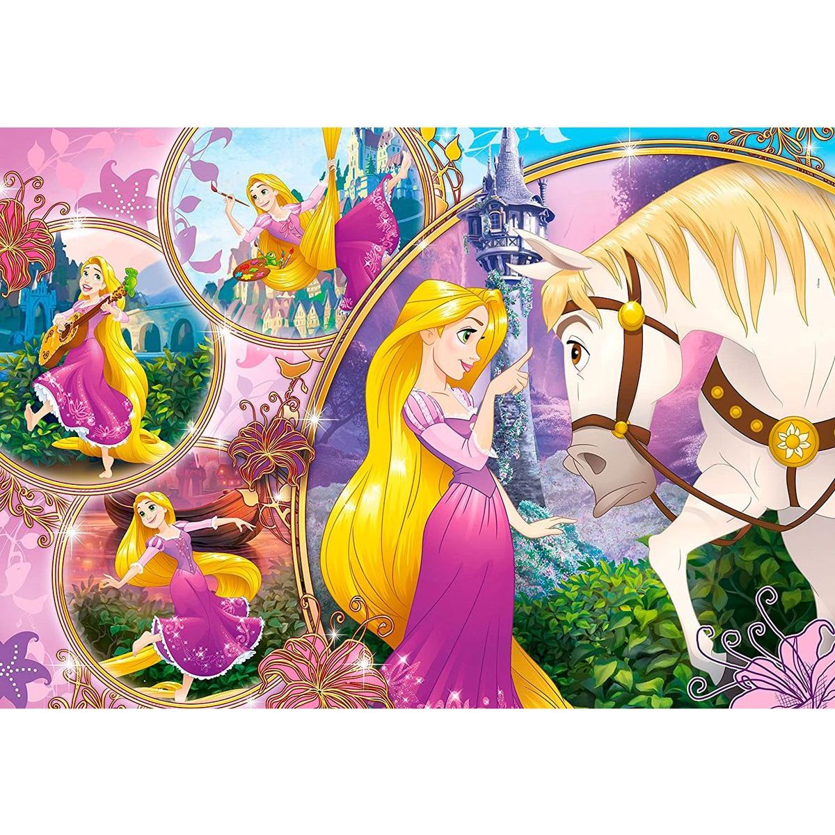 Clementoni Disney Princess Supercolor Puzzle Maxi Na Vlásku 24 dílků
