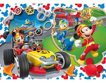 Clementoni Disney Puzzle Maxi Supercolor Mickey závodník 104 dílků