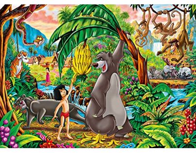Clementoni Disney Supercolor Kniha Džunglí Puzzle 250 dílků