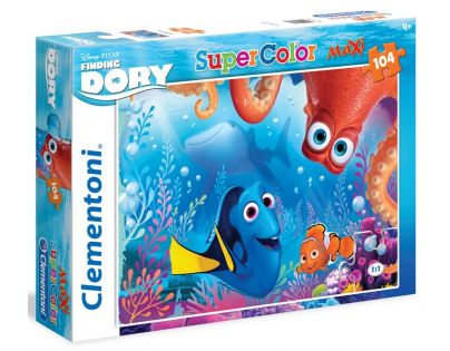 Clementoni Hledá se Dory Supercolor Puzzle Maxi 104 dílků