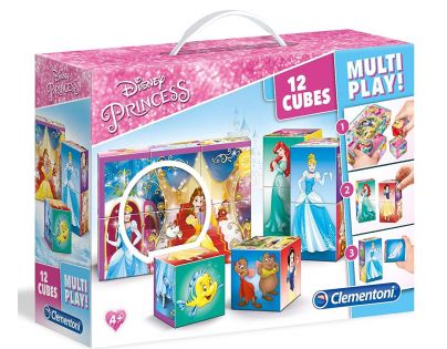 Clementoni Kostky Multi Play 12 kostek Princezny