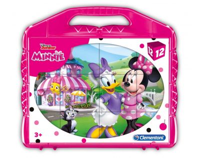 Clementoni Kostky v kufříku Minnie 12 kostek