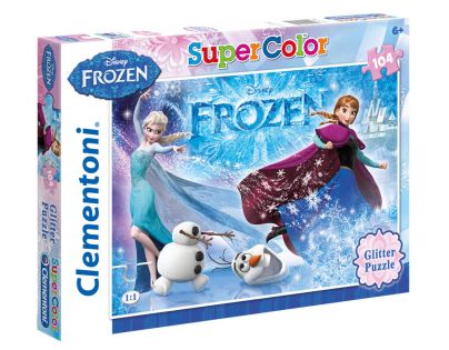 Clementoni Ledové království Supercolor Glitter Puzzle 104 dílků