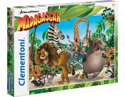 Clementoni Madagaskar Puzzle Supercolor 104 dílků