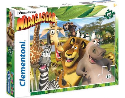 Clementoni Madagaskar Supercolor Puzzle 60 dílků