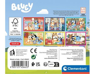 Clementoni Obrázkové kostky 6 ks Bluey